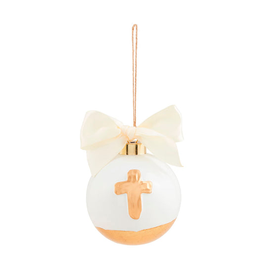 Cross - Hand Painted Ornament - Mud Pie