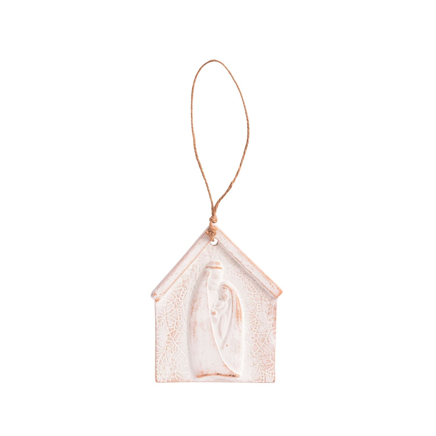 Family Embrace Nativity Lace Ornament