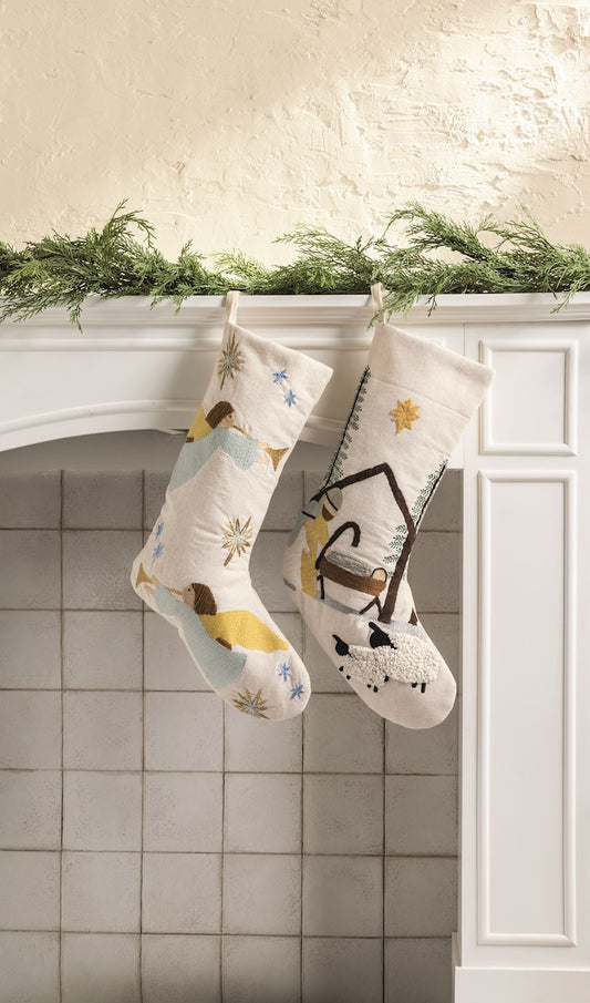 ANGELS NATIVITY STOCKING