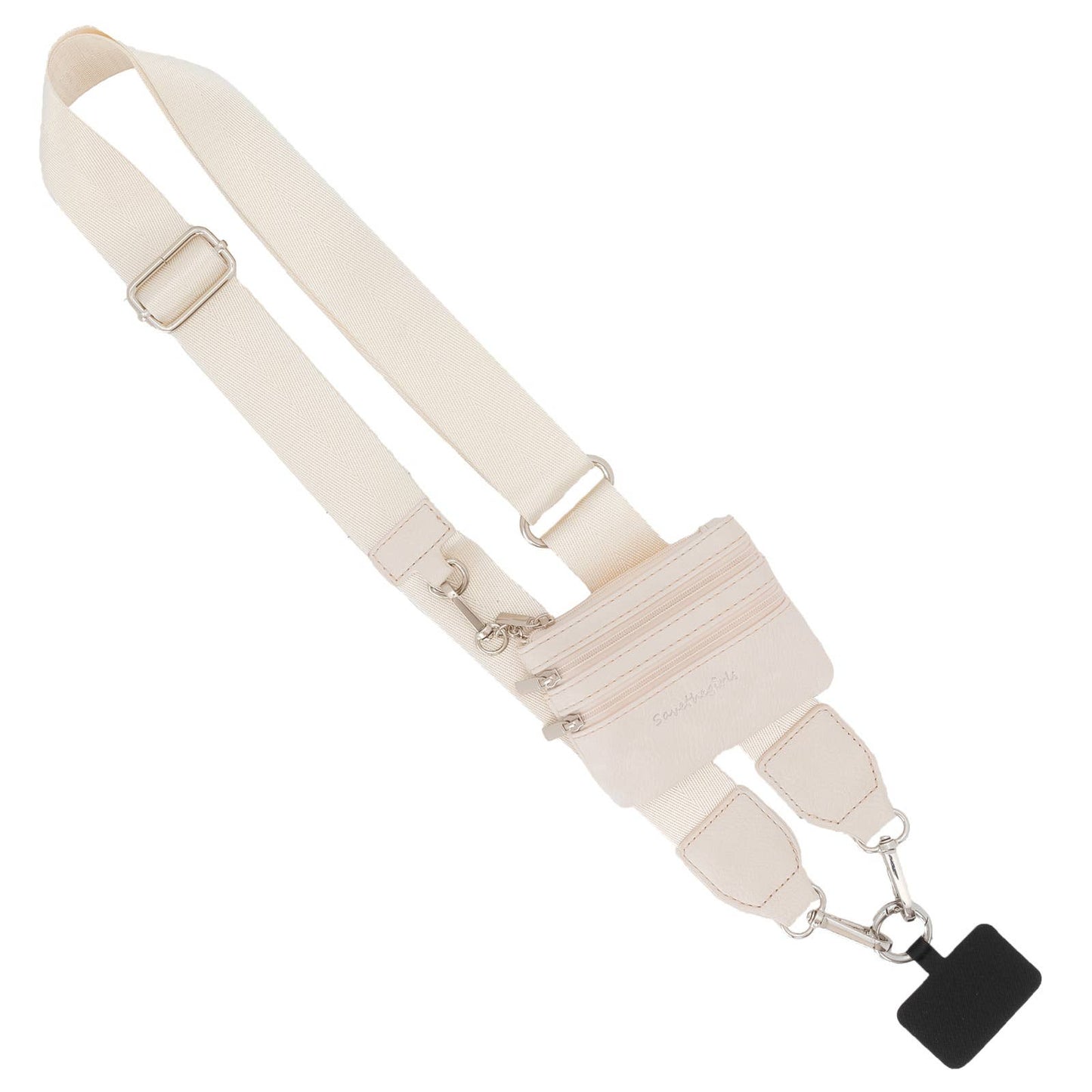 Clip & Go Phone Lanyard with Wallet - Neutral Collection: Cream