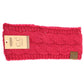 Solid Cable Knit CC Head Wrap HW20: Cocoa Berry