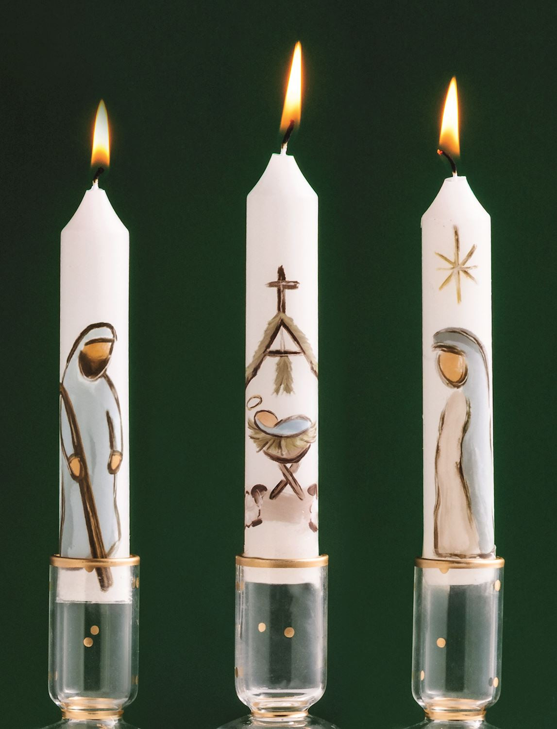 NATIVITY MINI TAPER CANDLE SET