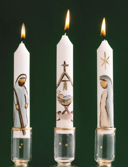 NATIVITY MINI TAPER CANDLE SET