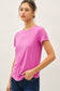 BAMBOO/MODAL BASIC ROUND NECK T-SHIRT: NATURAL