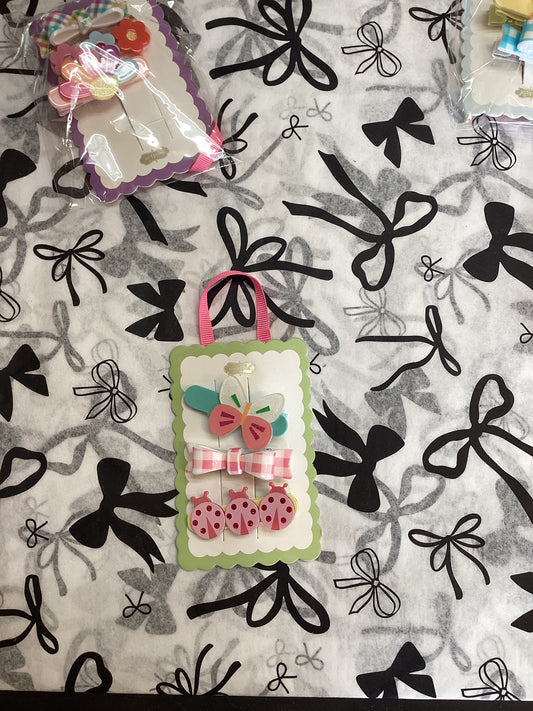 Ladybug Spring Hair clips