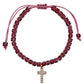 Glass Bead Bracelets: Plated, Pine Display / 5" L