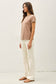 BAMBOO/MODAL BASIC ROUND NECK T-SHIRT: NATURAL