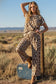 LEOPARD PRINT SCUBA TOP AND PANTS SETS: BROWN MULTI /