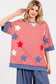 STRIPED AMERICANA OVERSIZED TOP : RED/BLUE/WHITE