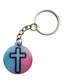 Tap To Pray - Prayer Tag Keychains: Blue Mountains + Cross