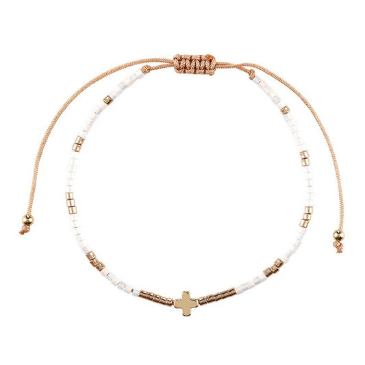 Simple Faith Bracelet Display: Stone,Plated, Cord / 5" L