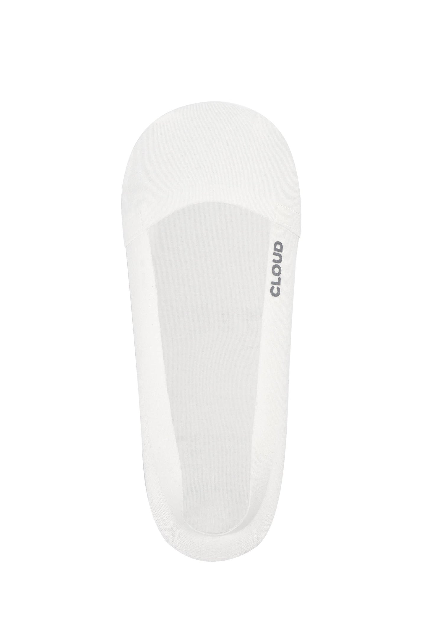 CLOUD Premium No Show Socks Low Cut: White / M