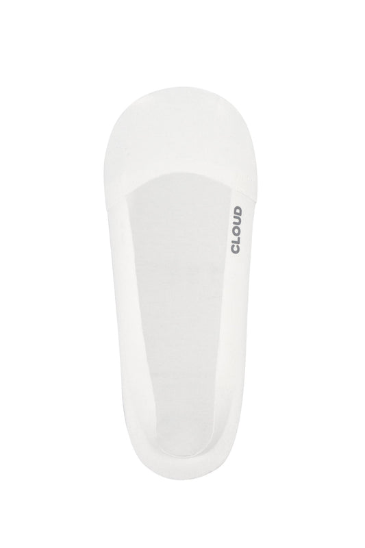 CLOUD Premium No Show Socks Low Cut: White / M