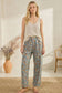 Mineral Washed Floral Denim Barrel Pants: DK DENIM