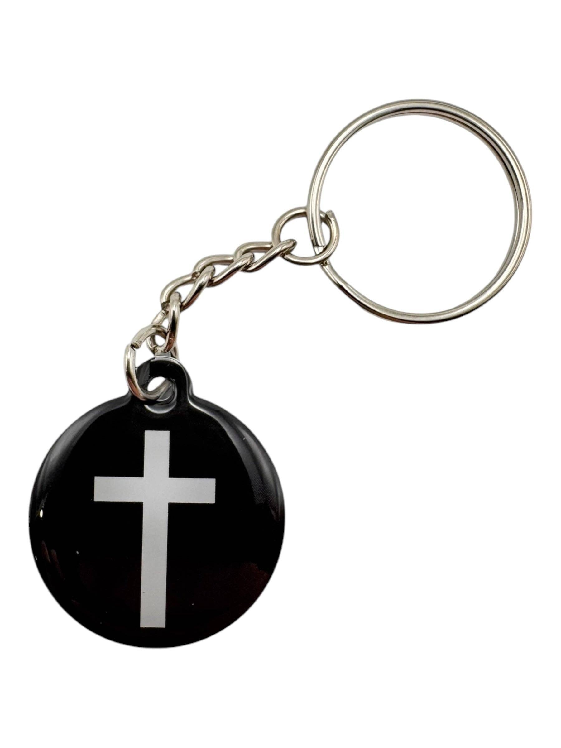 Tap To Pray - Prayer Tag Keychains: Black + Cross – The Rose and Bee