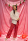 Kathryn Classic Button-Up, Red Polka-Dot: Red