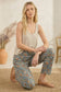 Mineral Washed Floral Denim Barrel Pants: DK DENIM
