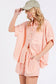MINI CHECKER BUTTON DOWN TOP AND SHORTS SETS: NAVY