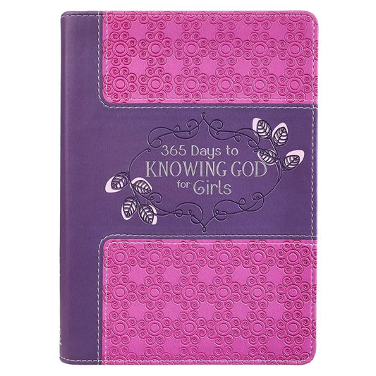 Kid Book 365 Days to Knowing God for Girls Faux Leather