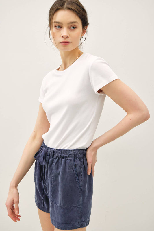TENCEL SHORT : INDIGO