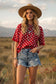 Oversized Polka Dot Sweater Top: WHITE/BLACK