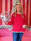 Jadelynn red "Merry" long sleeve