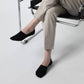 CLOUD Premium Organic Terry No Show Socks: Organic Black / S