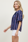 USA INSPIRED STRIPE BLOUSE TOP - 7163T: White / S