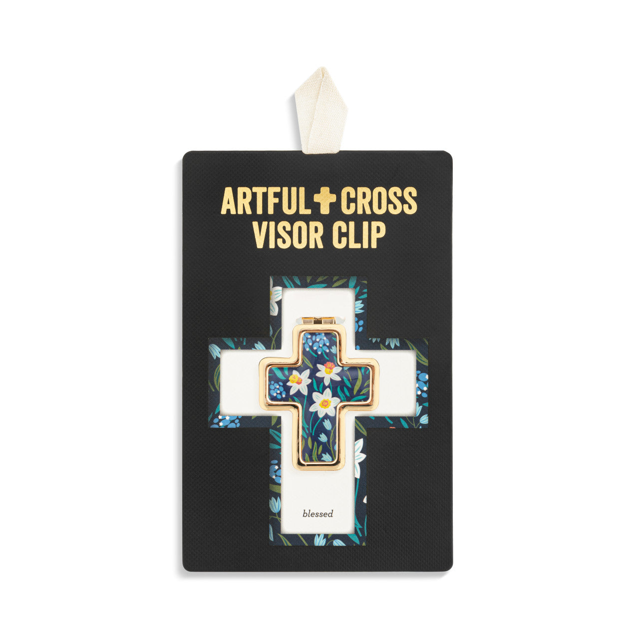 Artful cross Blessed Visor Clip - 39x48mm