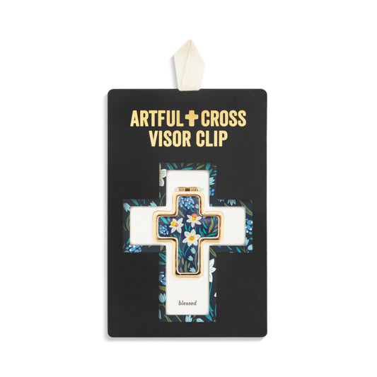 Artful cross Blessed Visor Clip - 39x48mm