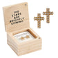 Treasure Box Earrings - O Holy Night: Wipe Clean with Dry Cloth / Pinewood, Glass, Zinc Alloy, Paper