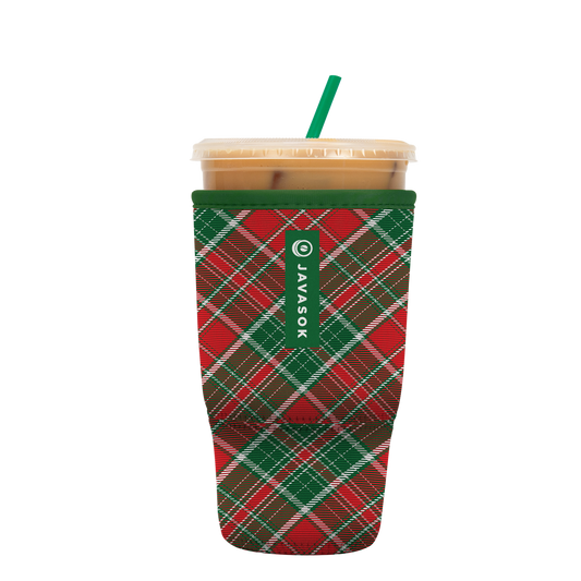 JavaSok - Holiday Plaid: Large 30-32oz