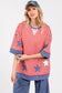 STRIPED AMERICANA OVERSIZED TOP : RED/BLUE/WHITE
