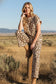 LEOPARD PRINT SCUBA TOP AND PANTS SETS: BROWN MULTI /