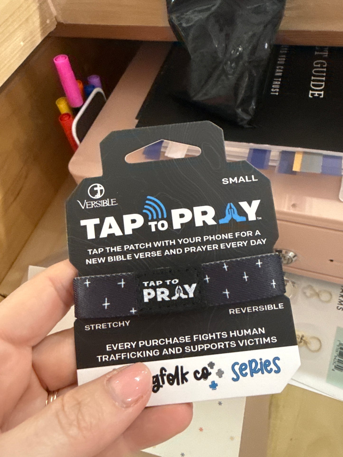 Tap to Pray stretch bracelets