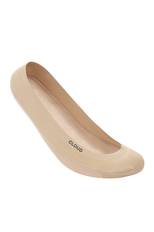 CLOUD Liner No Show Socks: Beige / M