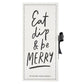 Gold Holiday Dip Bowls Book Box - Eat, Dip & Be Merry: Hand Wash Only / Ceramic
