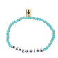 Word Beaded Tag Bracelet: Gold Plated