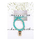 Word Beaded Tag Bracelet: Gold Plated