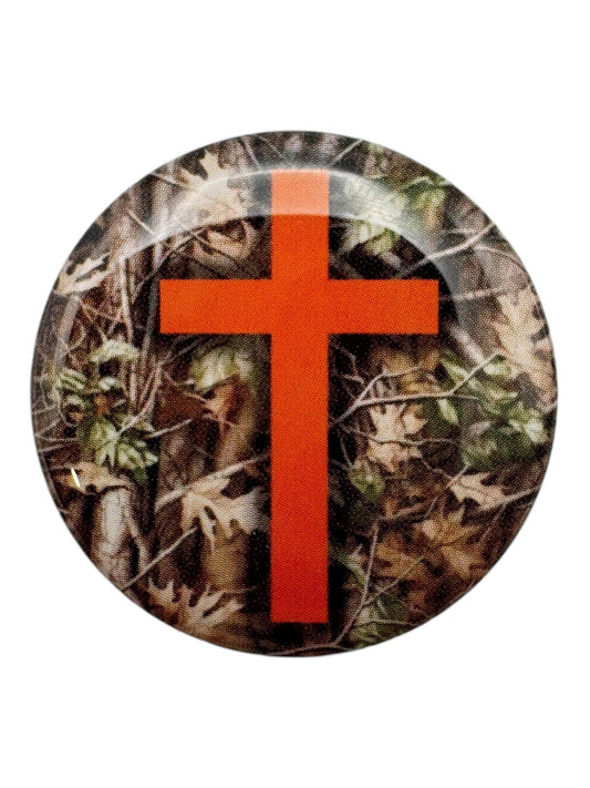 Tap To Pray - Prayer Tag Stickers: Forest Camo + Cross