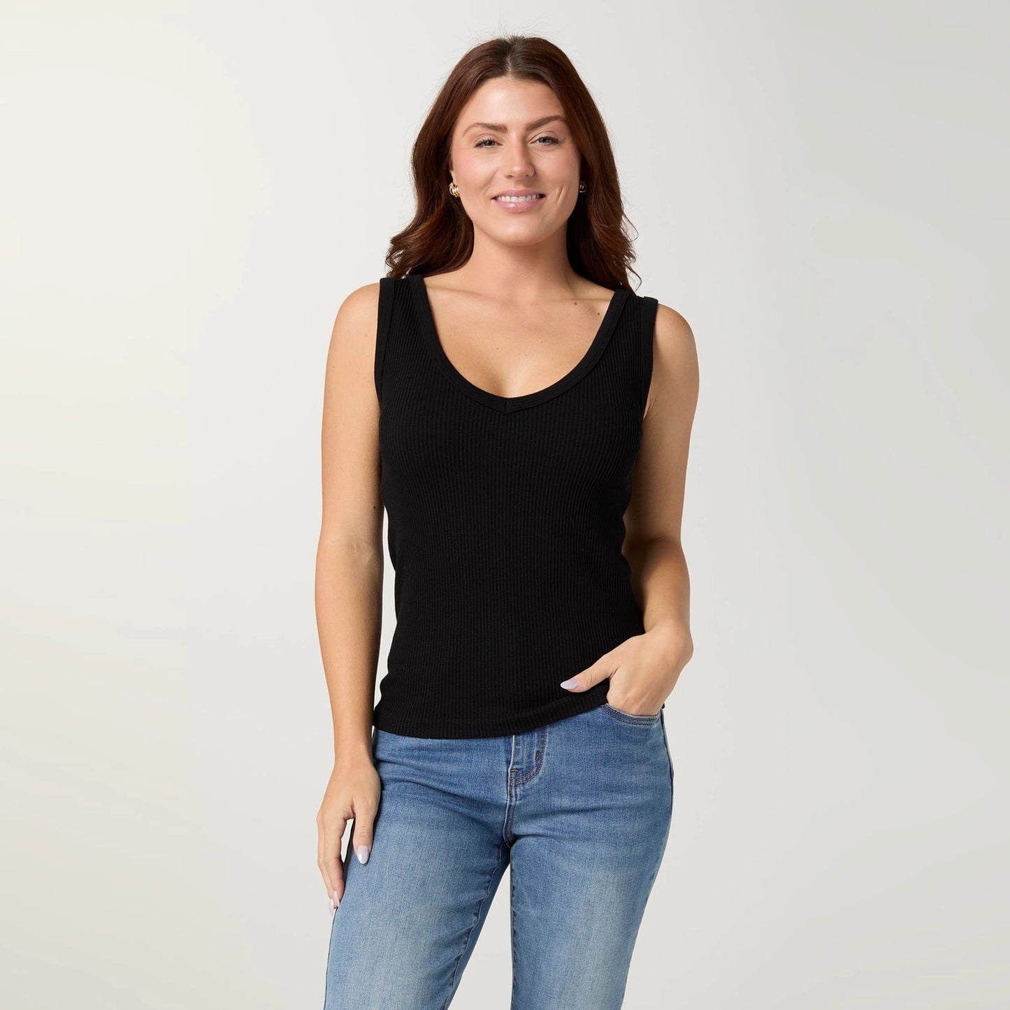 Coco and Carmen Ultra-Lush Reversible Seamless Ribbed Tank-Fall