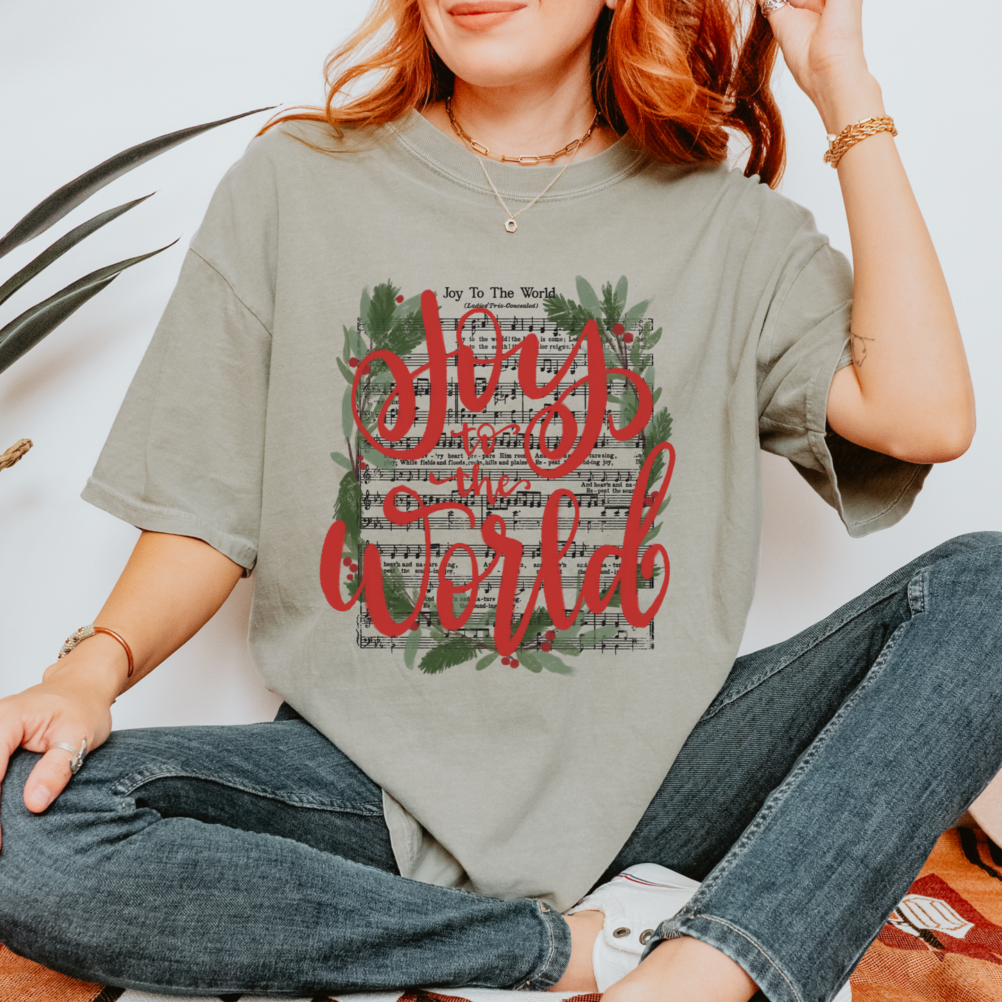 Joy To The World Comfort Colors Christian Christmas T Shirt: Ivory
