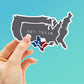 Texas, Not Texas Sticker, Funny TX Decal: 2.75" Laptop Size