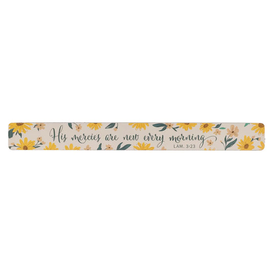 Magnetic Strip Yellow Floral His Mercies  are New Lam. 3:23
