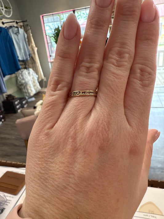 Trust in the Lord ring - silver/gold