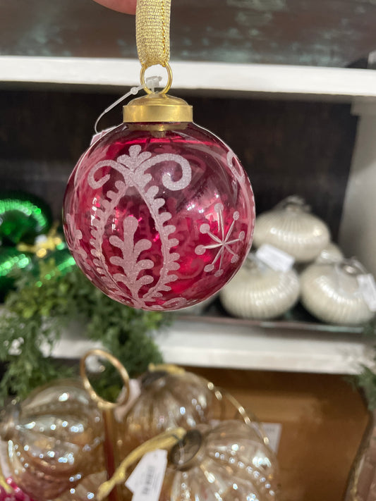 Red Glass Ornament