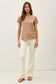 BAMBOO/MODAL BASIC ROUND NECK T-SHIRT: NATURAL