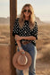Oversized Polka Dot Sweater Top: BLACK/WHITE