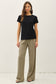 BAMBOO/MODAL BASIC ROUND NECK T-SHIRT: NATURAL