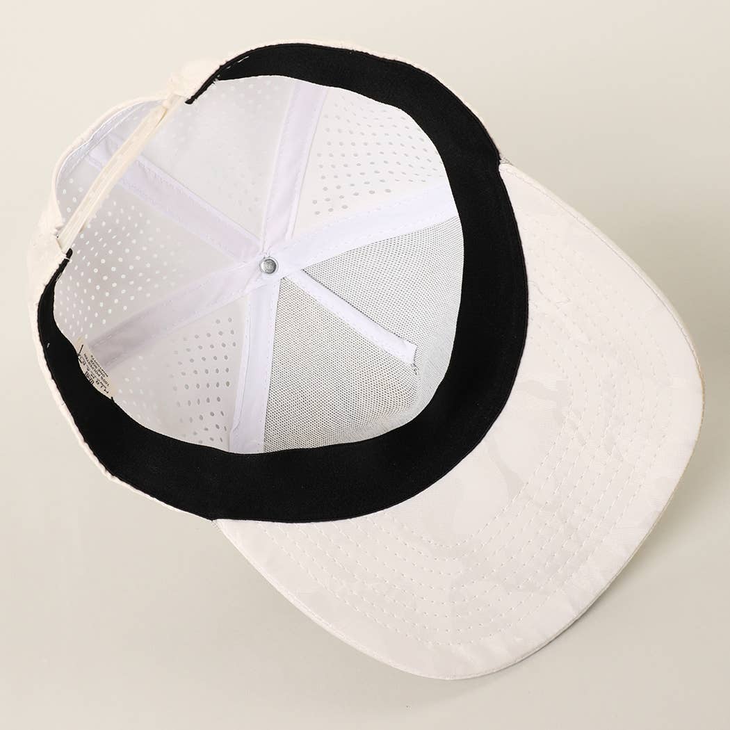 EVEN JESUS HAD A FISH STORY Leather Patch Rope Trucker Hat: WHITE